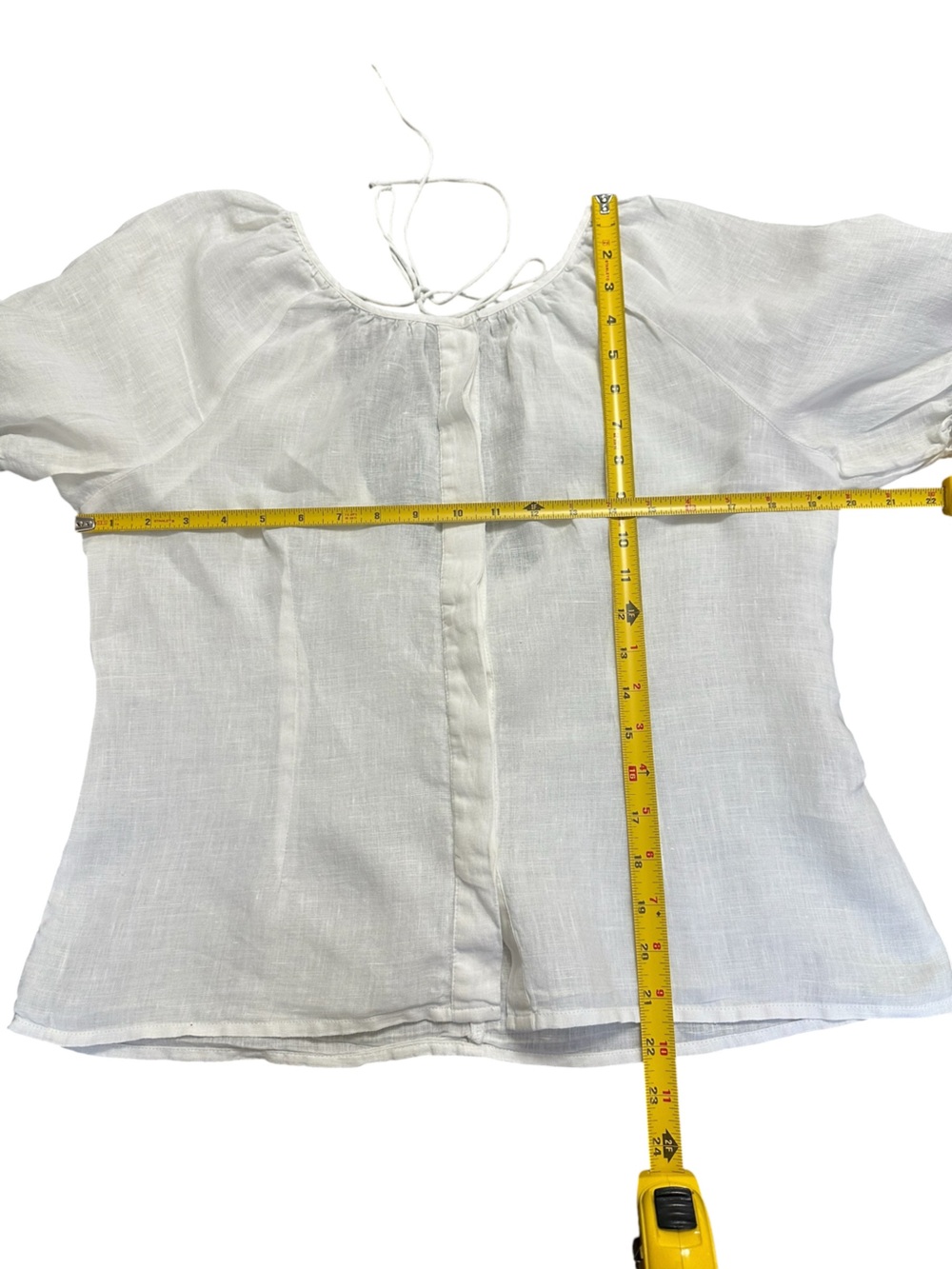J. Crew White Puff-Sleeve Tie-Neck Blouse - Picture 13 of 13